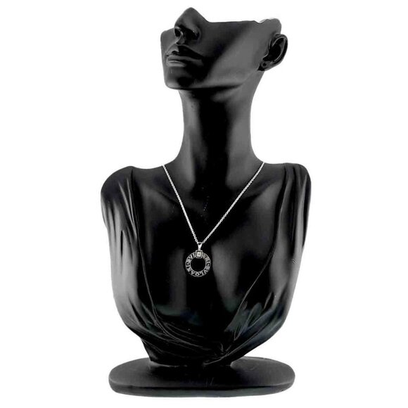 BVLGARI Double Logo Diamond Necklace 18K White Gold 750 - Picture 1 of 15